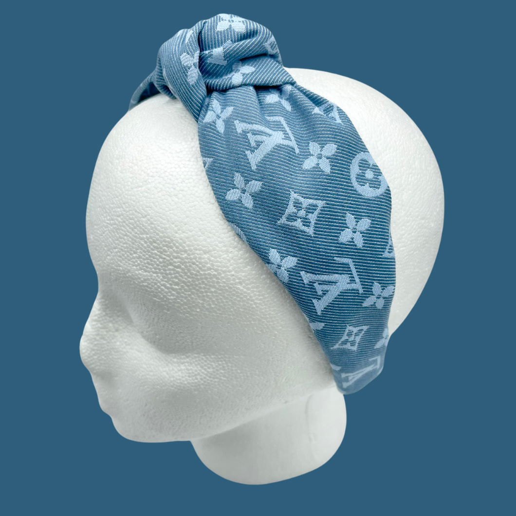 The Kate Knotted Headband - Denim