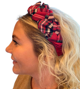 Plaid Satin Braided Headband