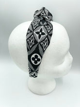 Load image into Gallery viewer, The Kate Knotted Headband - Black and White