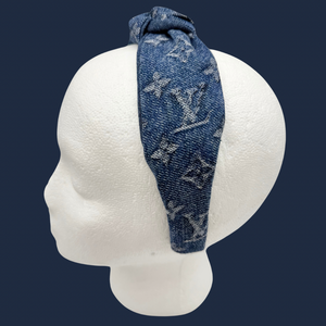 The Kate Knotted Headband - Denim