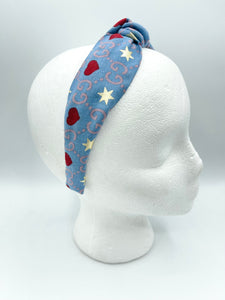 The Kate Knotted Headband - Dusty Blue