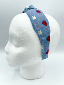 The Kate Knotted Headband - Dusty Blue