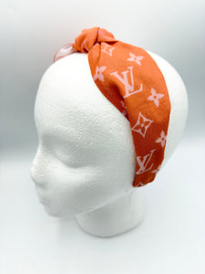 The Kate Knotted Headband - Orange Ombre’