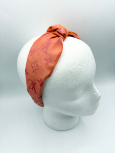 The Kate Knotted Headband - Orange Ombre’