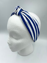 Load image into Gallery viewer, The Kate Blue Striped Headband