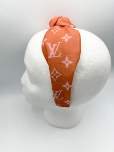 The Kate Knotted Headband - Orange Ombre’