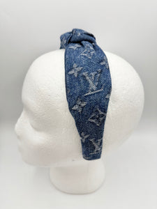 The Kate Knotted Headband - Denim
