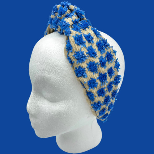The Kate Blue Pom Headband