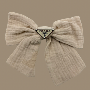 The Poppy Linen Bow