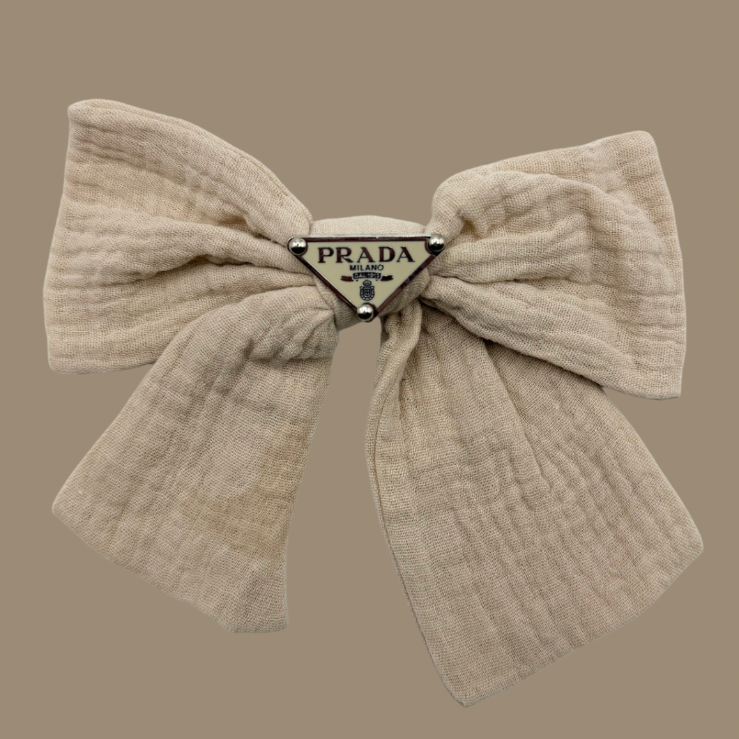 The Poppy Linen Bow