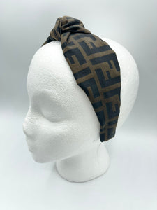 The Kate Knotted Headband - Classic Brown