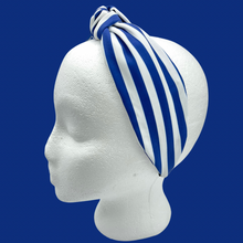 Load image into Gallery viewer, The Kate Blue Striped Headband
