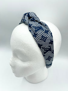 The Kate Knotted Headband - Navy