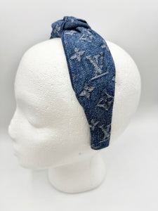 The Kate Knotted Headband - Denim