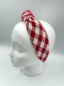 The Kate Red Plaid Headband