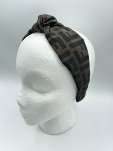 The Kate Knotted Headband - Classic Brown