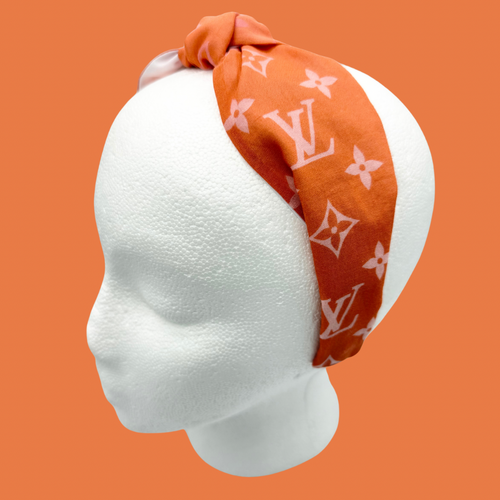 The Kate Knotted Headband - Orange Ombre’