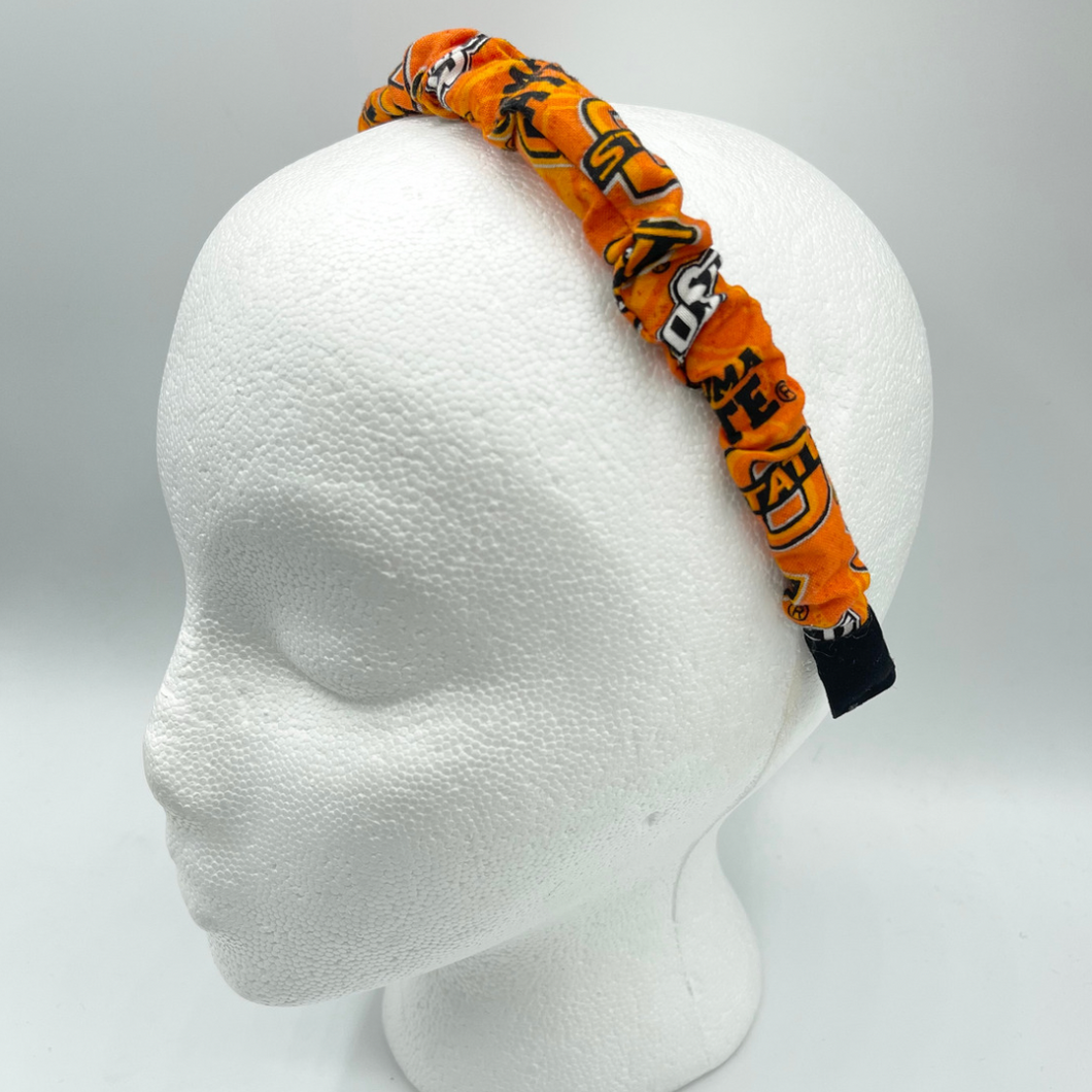 The Valentina Crinkle Headband in Oklahoma State