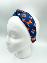 Load image into Gallery viewer, The Kate Knotted Headband - Navy &amp; Orange