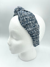 Load image into Gallery viewer, The Kate Navy Tweed Knotted Headband