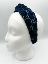 Load image into Gallery viewer, The Kate Knotted Headband - Navy Chenille