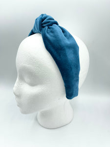 The Kate Blue Velvet Knotted Headband