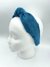 Load image into Gallery viewer, The Kate Blue Velvet Knotted Headband