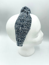Load image into Gallery viewer, The Kate Navy Tweed Knotted Headband