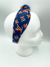 Load image into Gallery viewer, The Kate Knotted Headband - Navy &amp; Orange