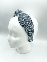 Load image into Gallery viewer, The Kate Navy Tweed Knotted Headband