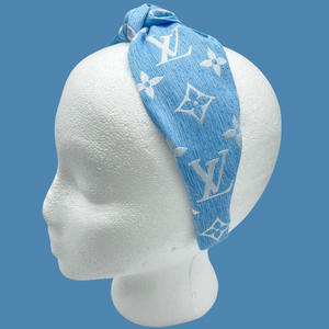 The Kate Knotted Headband - Pastel Blue