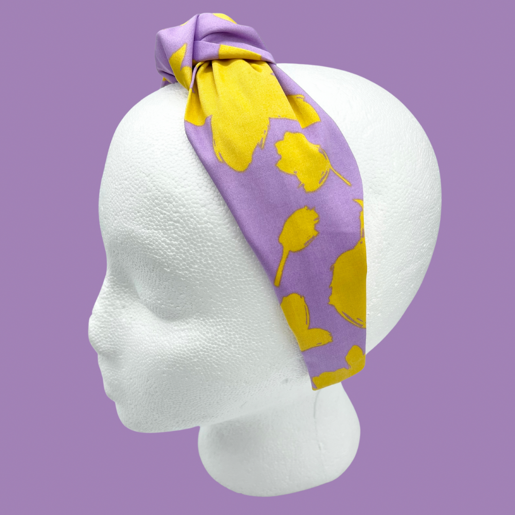 The Kate Knotted Headband - Purple Pastel