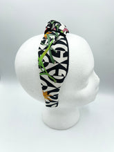 Load image into Gallery viewer, The Kate Knotted Headband - Floral Black &amp; White
