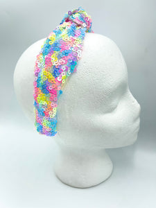 The Kate Knotted Headband - Sequin