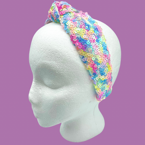 The Kate Knotted Headband - Sequin