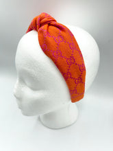 Load image into Gallery viewer, The Kate Knotted Headband - Orange and Pink