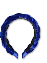 Load image into Gallery viewer, Basic Royal Blue Velvet Braided Headband
