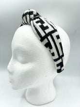 Load image into Gallery viewer, The Kate Knotted Headband - Black &amp; White