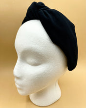 Load image into Gallery viewer, The Kate Black Velvet Knotted Headband