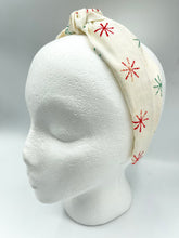 Load image into Gallery viewer, The Kate Knotted Headband - Snowflakes