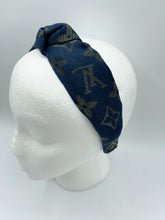 Load image into Gallery viewer, The Kate Knotted Headband - Navy &amp; Gold