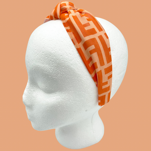 The Kate Knotted Headband - Orange