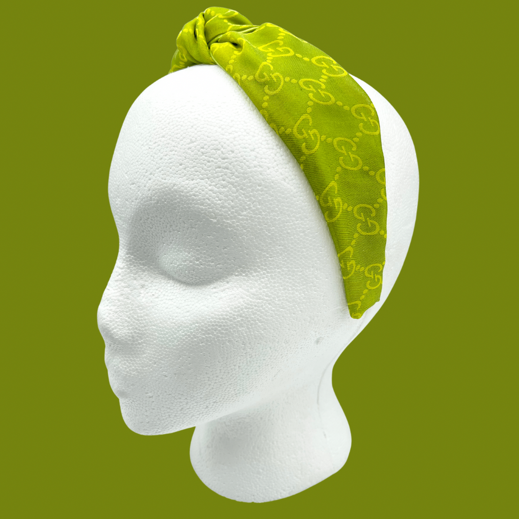 The Kate Knotted Headband - Lime