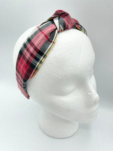 The Kate Knotted Headband - Winter Plaid