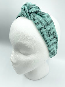 The Kate Knotted Headband - Aqua