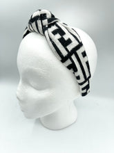 Load image into Gallery viewer, The Kate Knotted Headband - Black &amp; White