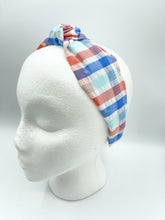 Load image into Gallery viewer, The Kate Knotted Headband - Summer Plaid