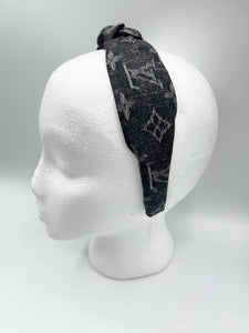 The Kate Knotted Headband - Smoke