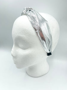 The Kate Knotted Headband - Silver