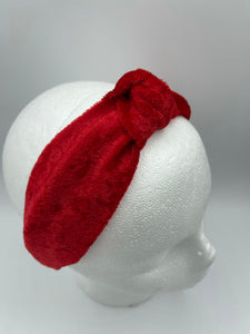 The Kate Red Crush Knotted Headband